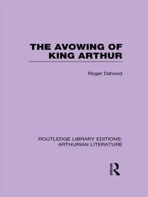 cover image of The Avowing of King Arthur